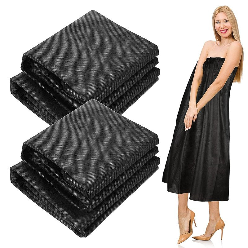 Geyoga Disposable Spa Wraps for Women - 20 Pcs Non-Woven Bath Robes | Adjustable Closure for Sauna & Salon Use