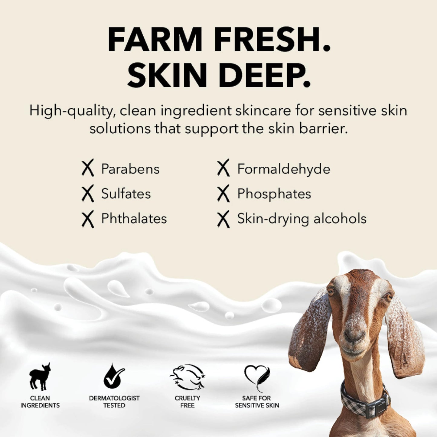 Dionis Goat Milk Bath & Shower Creme - Moisturizing Body Wash for Dry and Sensitive Skin with Goat Milk & Chamomile Extract - Water Flowers & Sea Salt 14.5 oz  