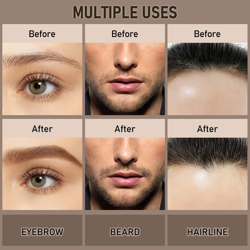 Blonde Color Dual-Ended Microblading Eyebrow Pencil for Women, 2 in 1 Liquid Eyebrow Pencil with Curved Tip and 4D Brow-Fection Microblading Pen, Shaped Fill HairLike Waterproof Eyebrows 01