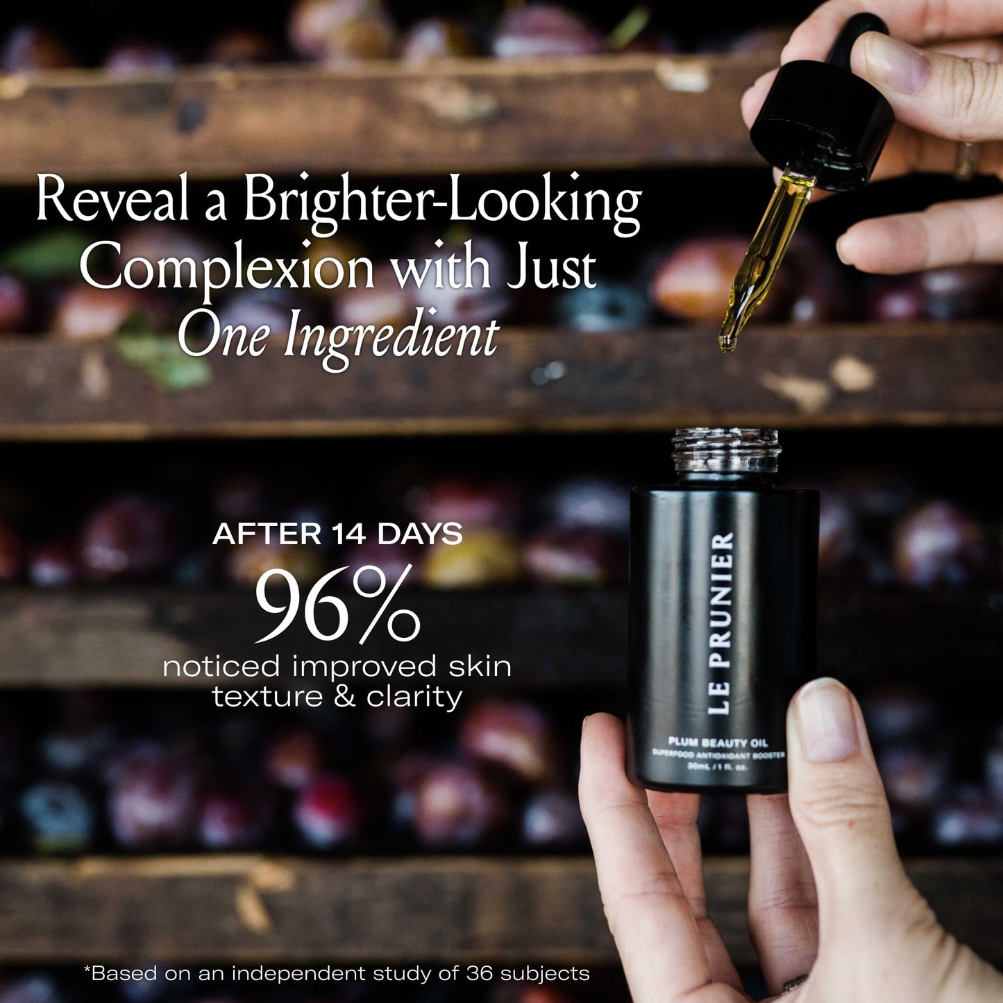 Le Prunier Plum Beauty Oil – Superfood Antioxidant Facial Oil | Vegan, Non-Comedogenic, Multi-Use Moisturizing Oil for Face, Hair & Body | Hydrating, Clean, Cruelty-Free Skincare | 1 fl oz