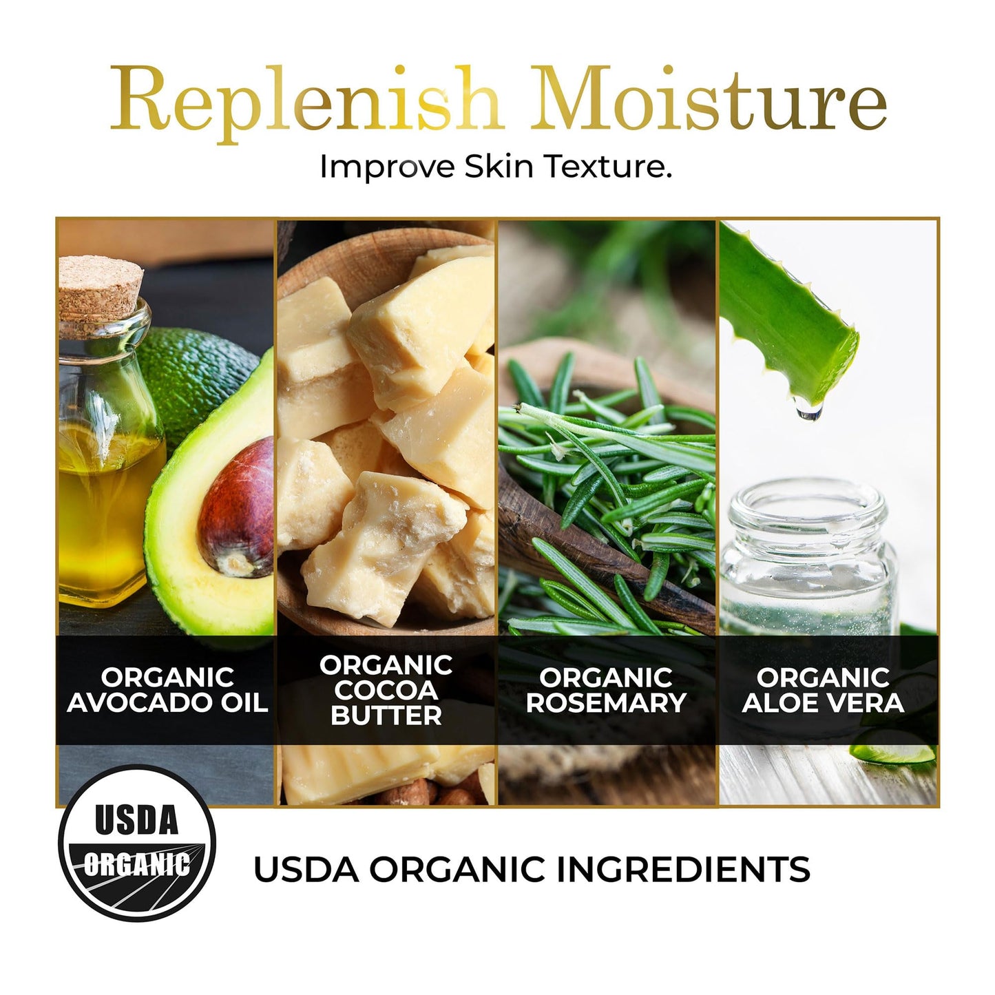 Luxe Beauty Non Greasy & Hyaluronic Acid Moisturizer for Face, Neck & Hands – Anti Aging & Non Toxic Body Lotion - Vanilla Lotion w/Silicone-Free, Organic & Plant-Based Ingredients