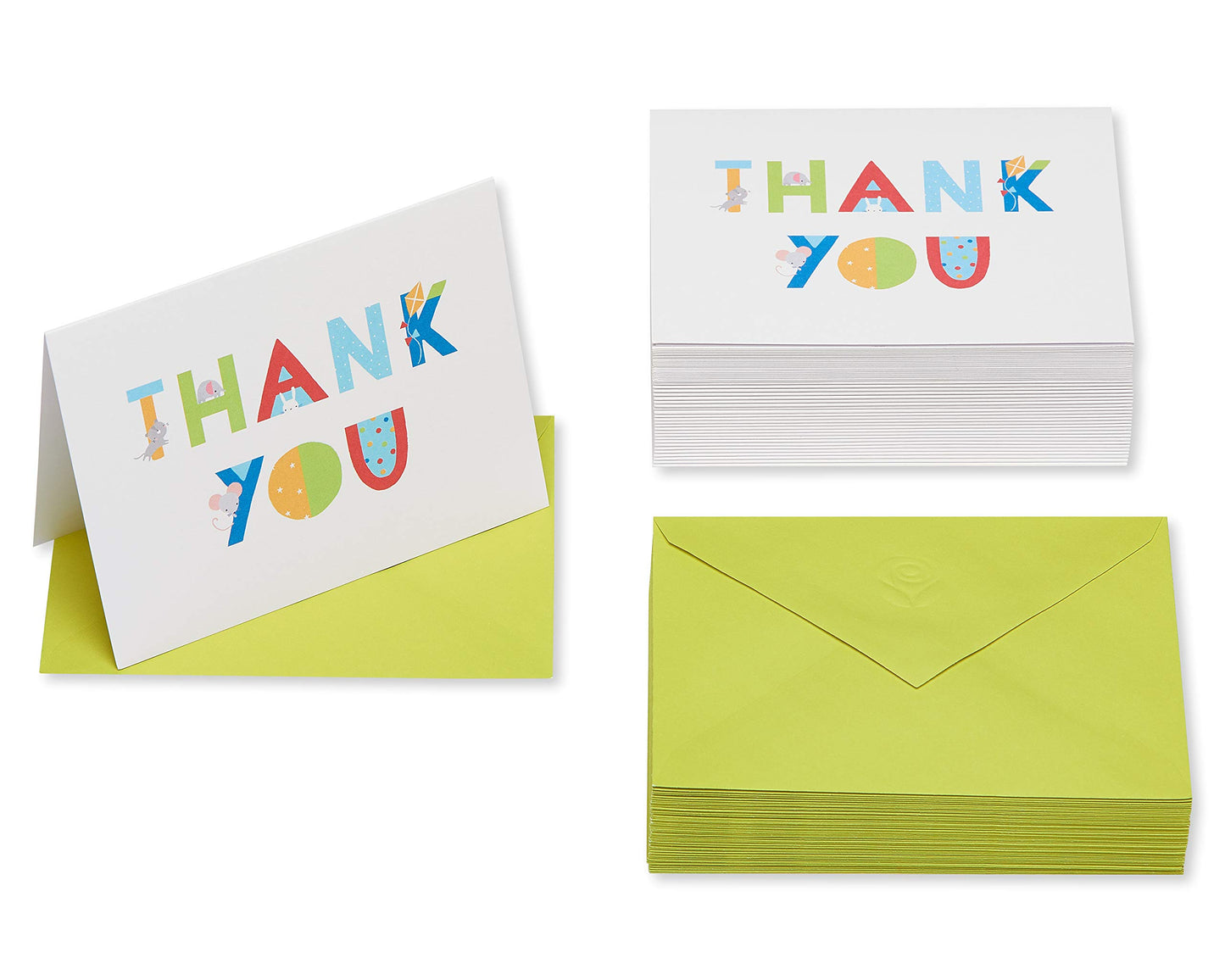 American Greetings Thank You Cards with Envelopes, Baby Icons (50-Count)