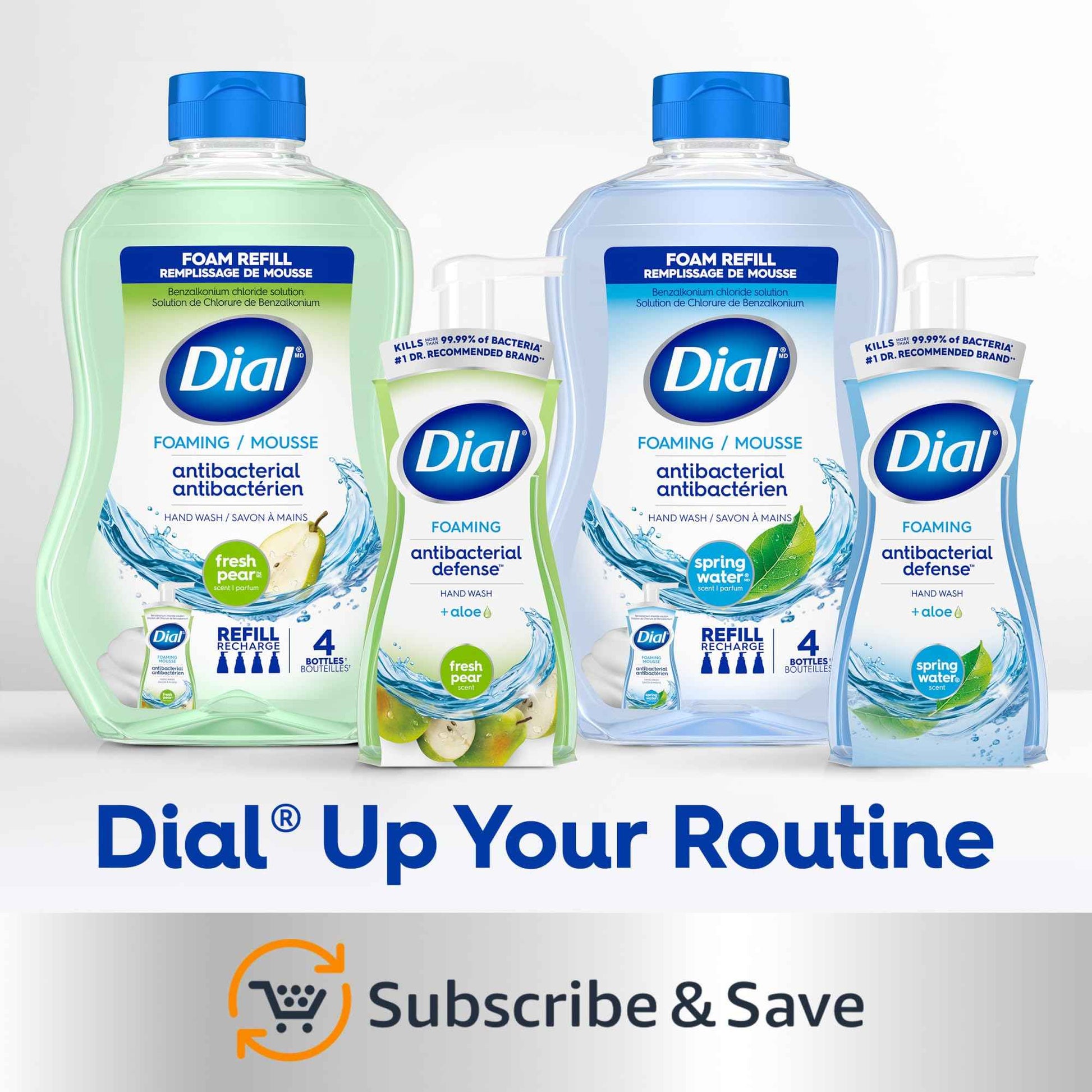 Dial Antibacterial Defense Foaming Hand Soap + Aloe, Fragrance Free, 7.5 Fl Oz (Pack of 6), Dermatologist-Tested Hand Wash, Gentle on Skin