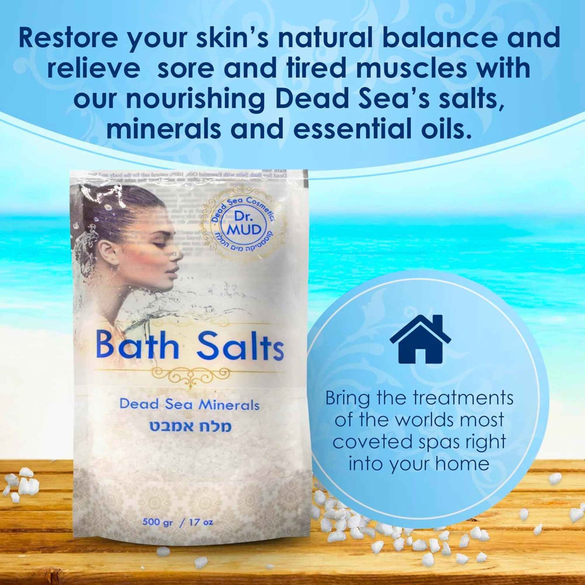 Natural Dead Sea Salt 100% Mineral-Rich Bath Soak, More Minerals Than Epsom Salt, Deep Relaxation, Detox, Exfoliates & Softens Skin, Helps Psoriasis, Eczema, Joint & Muscle Pain (42.3 oz, Vanilla)