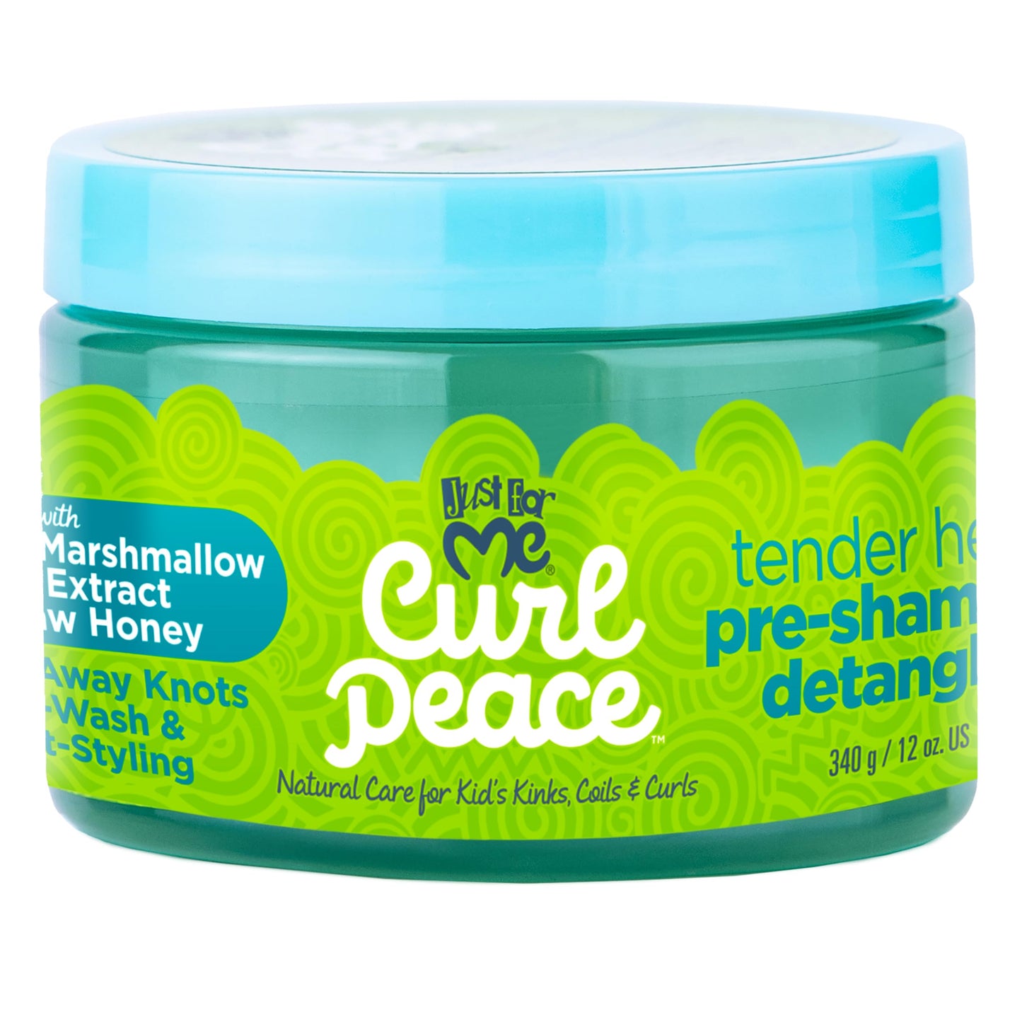 Just for Me Curl Peace Tender Head Detangling Treatment (3 Pack) - Rinses Away Knots, Pre-Wash, Post-Styling, Contains No Parabens, Sulfates, Mineral Oil, Petrolatum, or Animal Testing, 12 oz