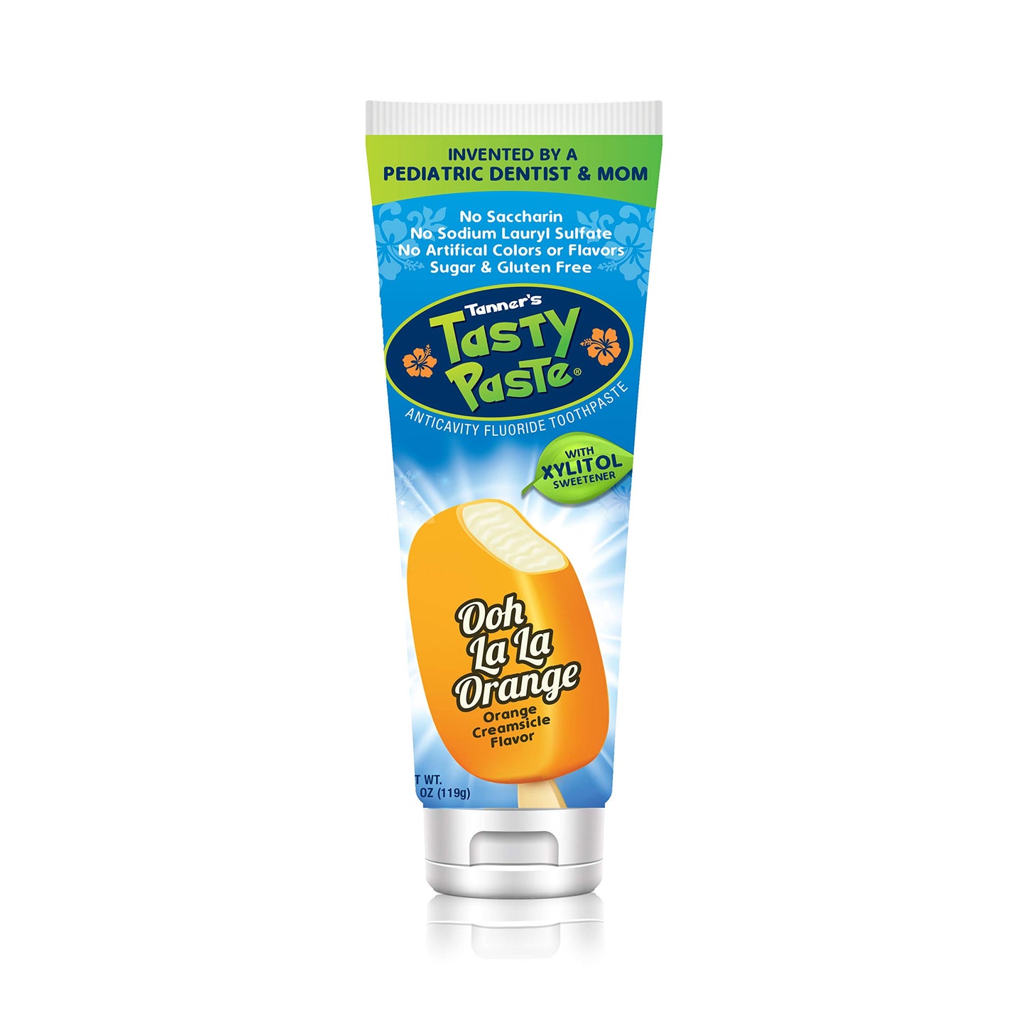 Tanner's Tasty Paste Ooh La La Orange - Anticavity Fluoride Children’s Toothpaste/Great Tasting, Safe, and Effective Orange Flavored Toothpaste for Kids (4.2 oz.)