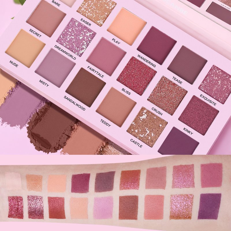 UCANBE Professional 18 Colors Aromas Nude Eyeshadow Palette Long Lasting Multi Reflective Shimmer Matte Glitter Pressed Pearls Eye Shadow Makeup Pallet Kit