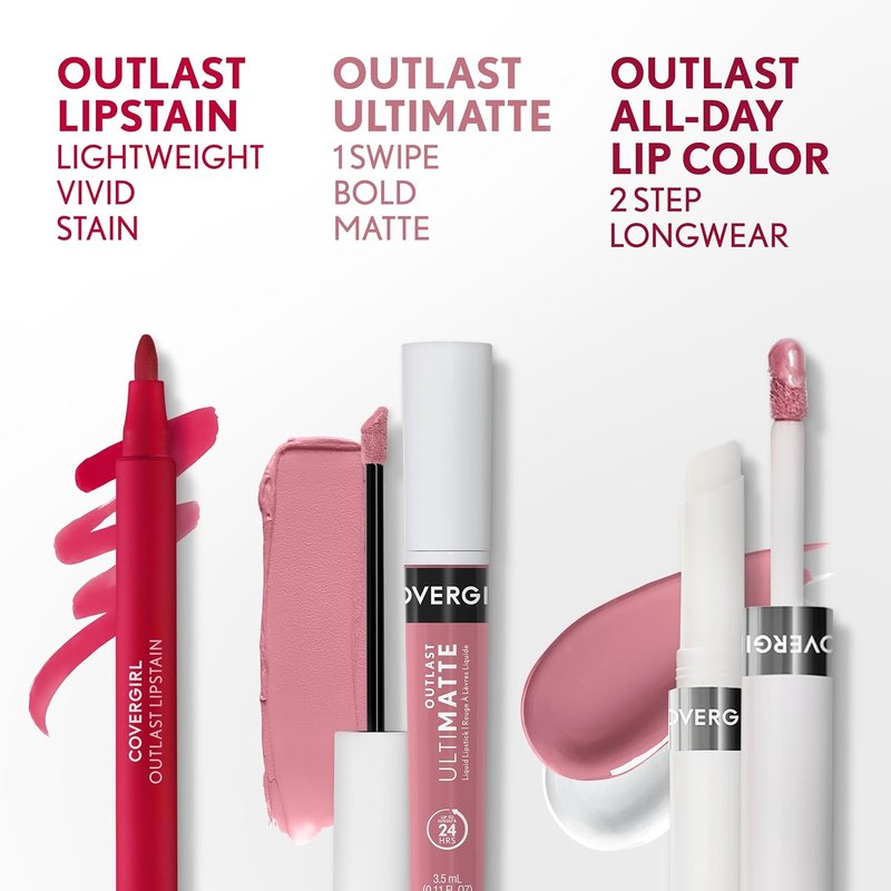 COVERGIRL Outlast All-Day Lip Color - My Papaya | Long-Lasting, Vibrant Finish (Pack of 2)