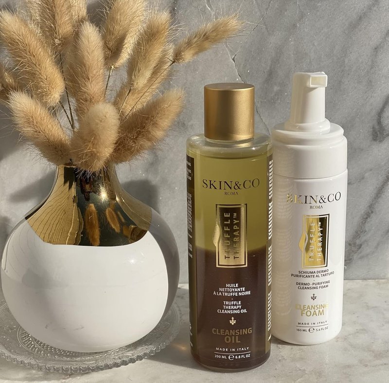 SKIN&CO Roma Cleansing Oil - Truffle Therapy Formula | 6.8 Fl Oz for Radiant Skin
