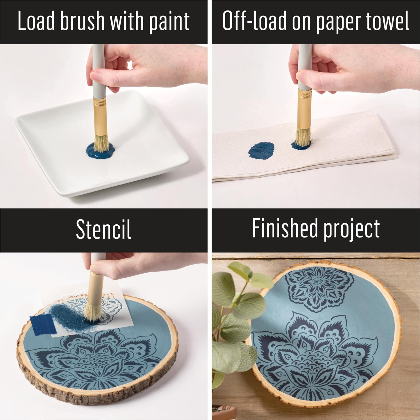 Plaid Stencil Brush Set, (8-Piece), 0289956