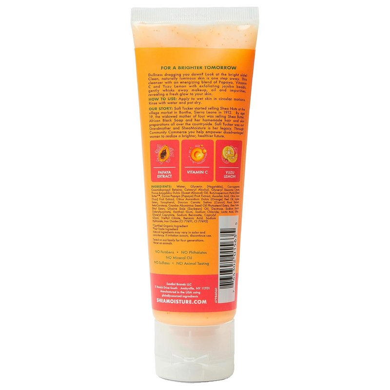 SheaMoisture Gel Cleanser - Papaya & Vitamin C for Dull, Uneven Skin Tone | 4 oz (Pack of 2)