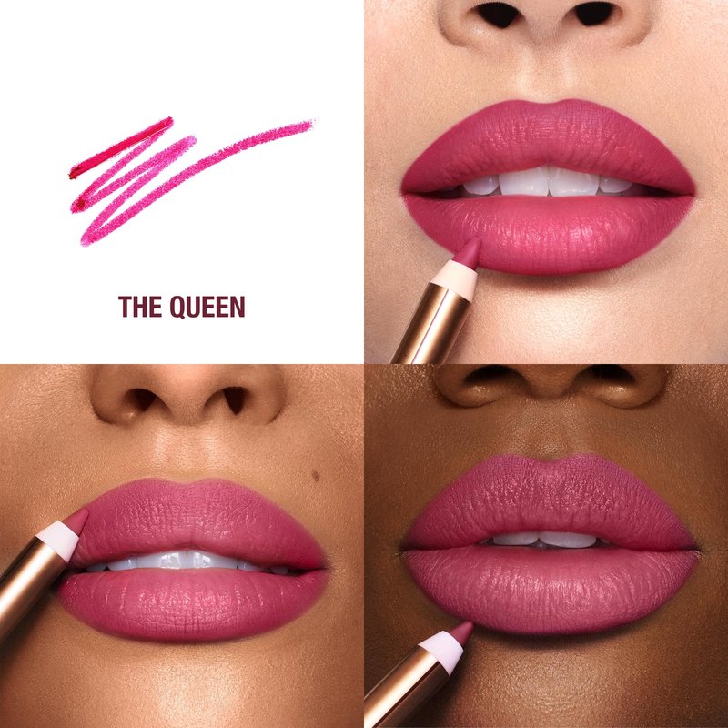 Charlotte Tilbury Lip Cheat Lip Liner Pencil - Gives Lips a Fuller-Looking, Defined Pout - Enriched with Jojoba Oil & Hyaluronic Acid - Waterproof, Smudge-Proof & Transfer-Proof - The Queen