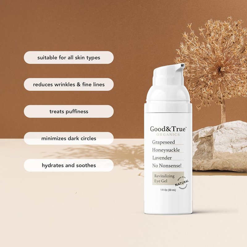 Revitalizing Eye Gel - Good & True Organics 15ml for Brightening & Hydration