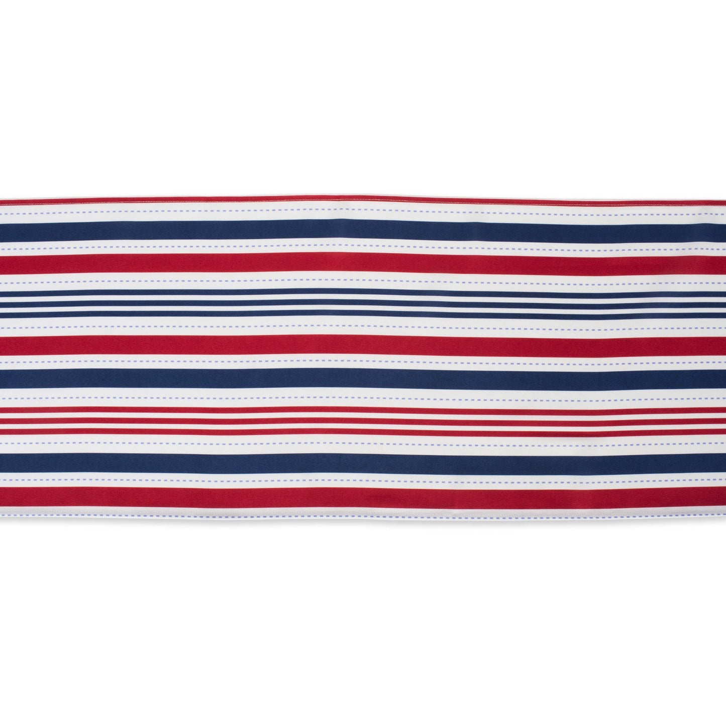 DII Patriotic Stripes Tabletop Collection, Stain Resistant & Waterproof, Table Runner, 14x72, Red, White, & Blue