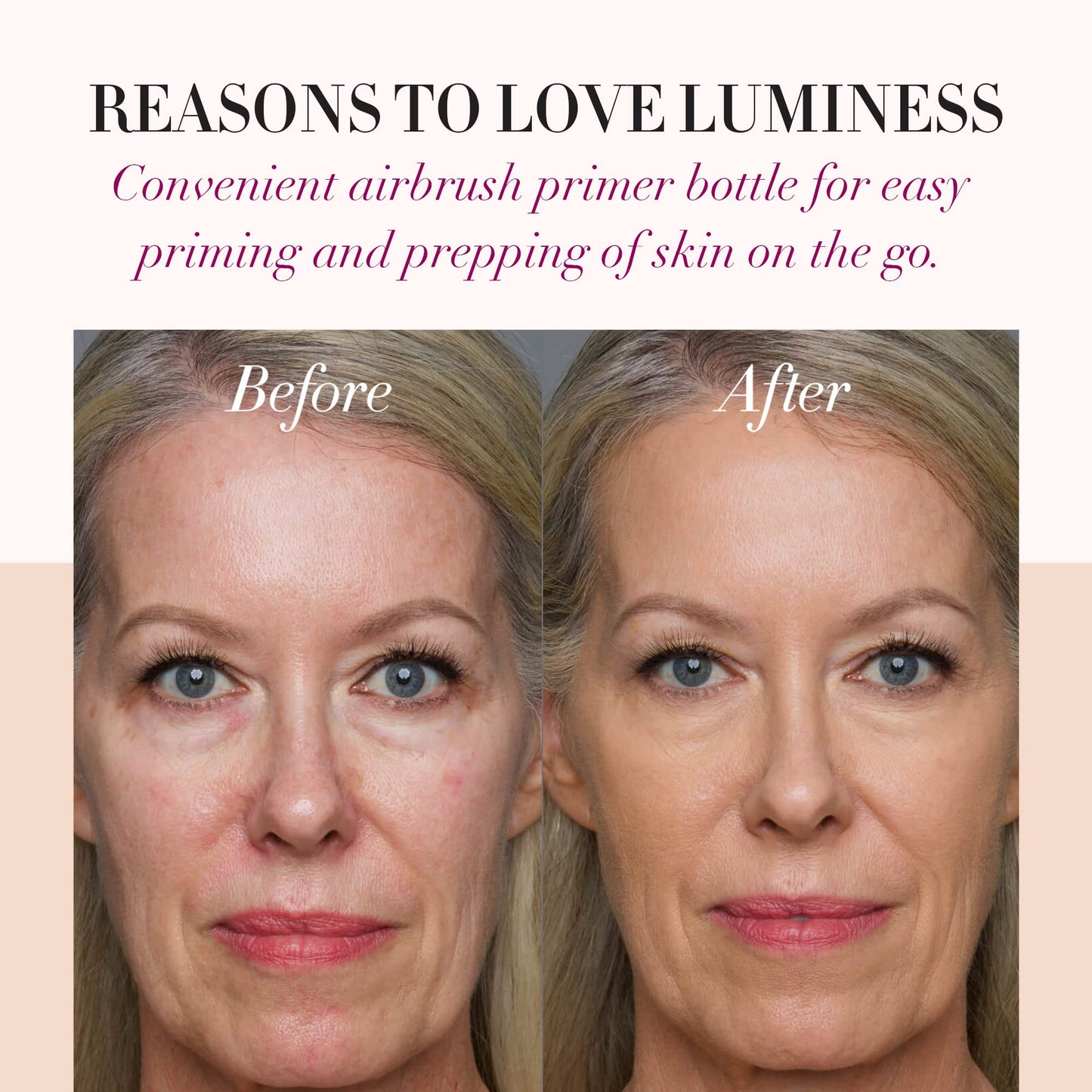 LUMINESS Airbrush Primer Hydrating Spray - Primes, Hydrates and Smooths Skin Texture for The Ultimate Canvas for Foundation Application - Hydrolyzed Silk & Hyaluronic Acid - 1.66oz