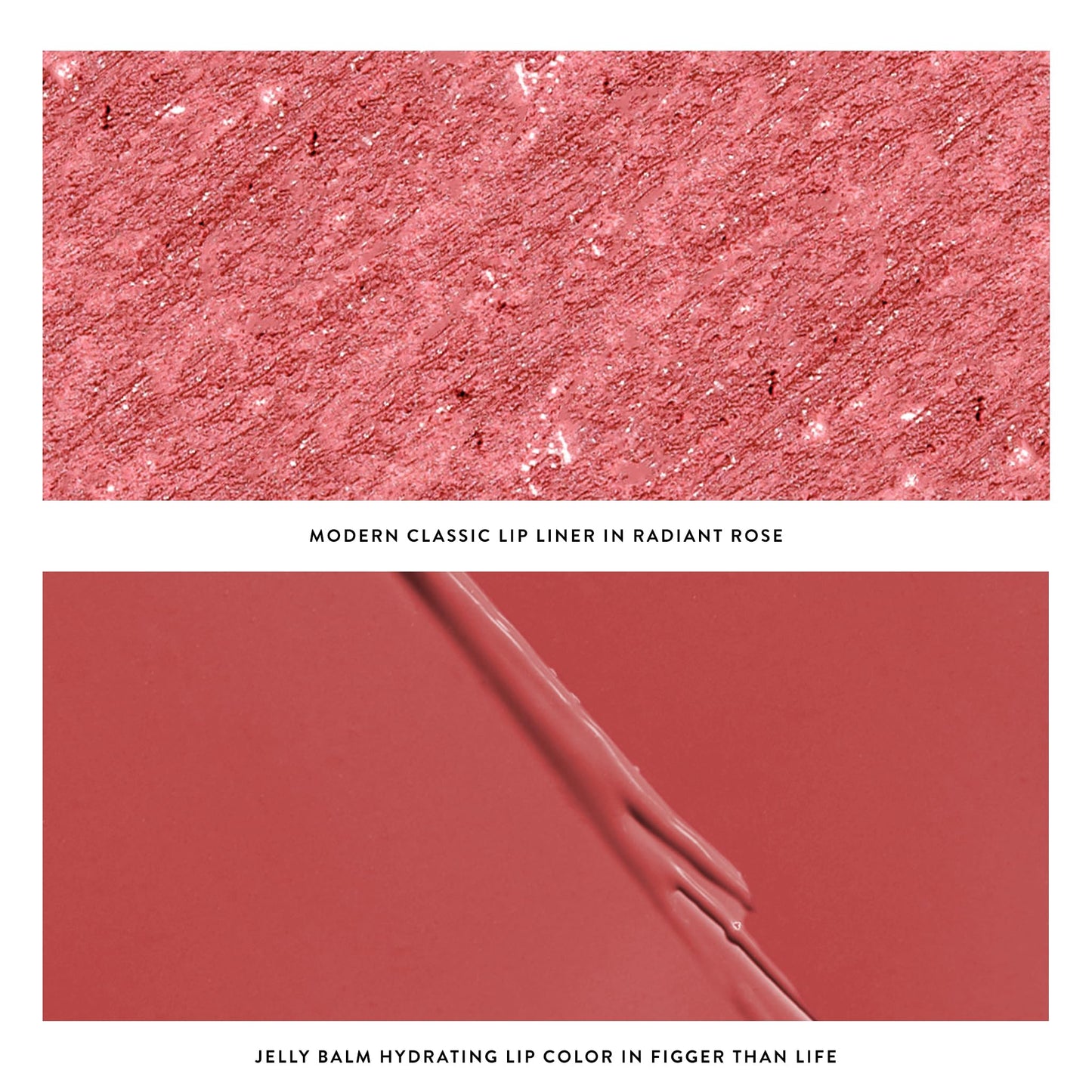 LAURA GELLER NEW YORK Love Your Lips Duo: Jelly Balm Moisturizing Tinted Lip Balm, Figger Than Life + Modern Classic Long-Lasting Lip Liner, Radiant Rose