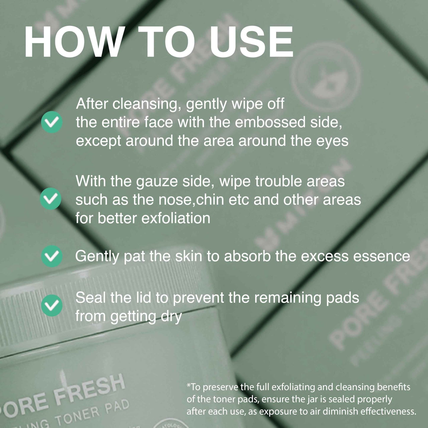 MIZON Pore Fresh Peeling Toner Pads AHA BHA PHA with Tea Tree & Turmeric Extracts, Gentle Exfoliation & Deep Cleansing, Korean Peeling Pads Cotton Soothing Exfoliating Pore Tightening (60 PCS)