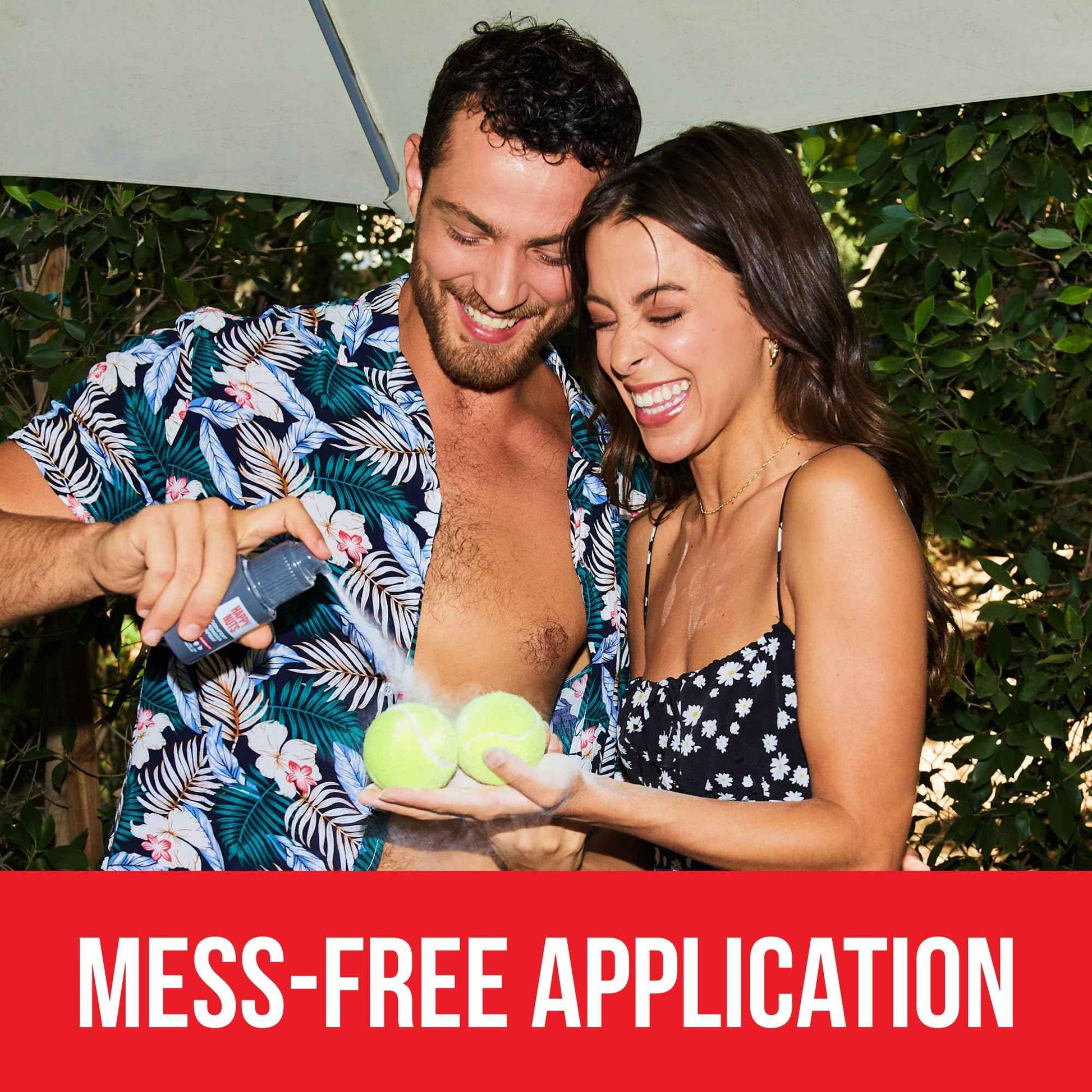 HAPPY NUTS Comfort Powder Spray: Anti Chafing & Mens Deodorant, Aluminum-Free, Sweat and Odor Control for Jock Itch, Groin and Men's Private Parts