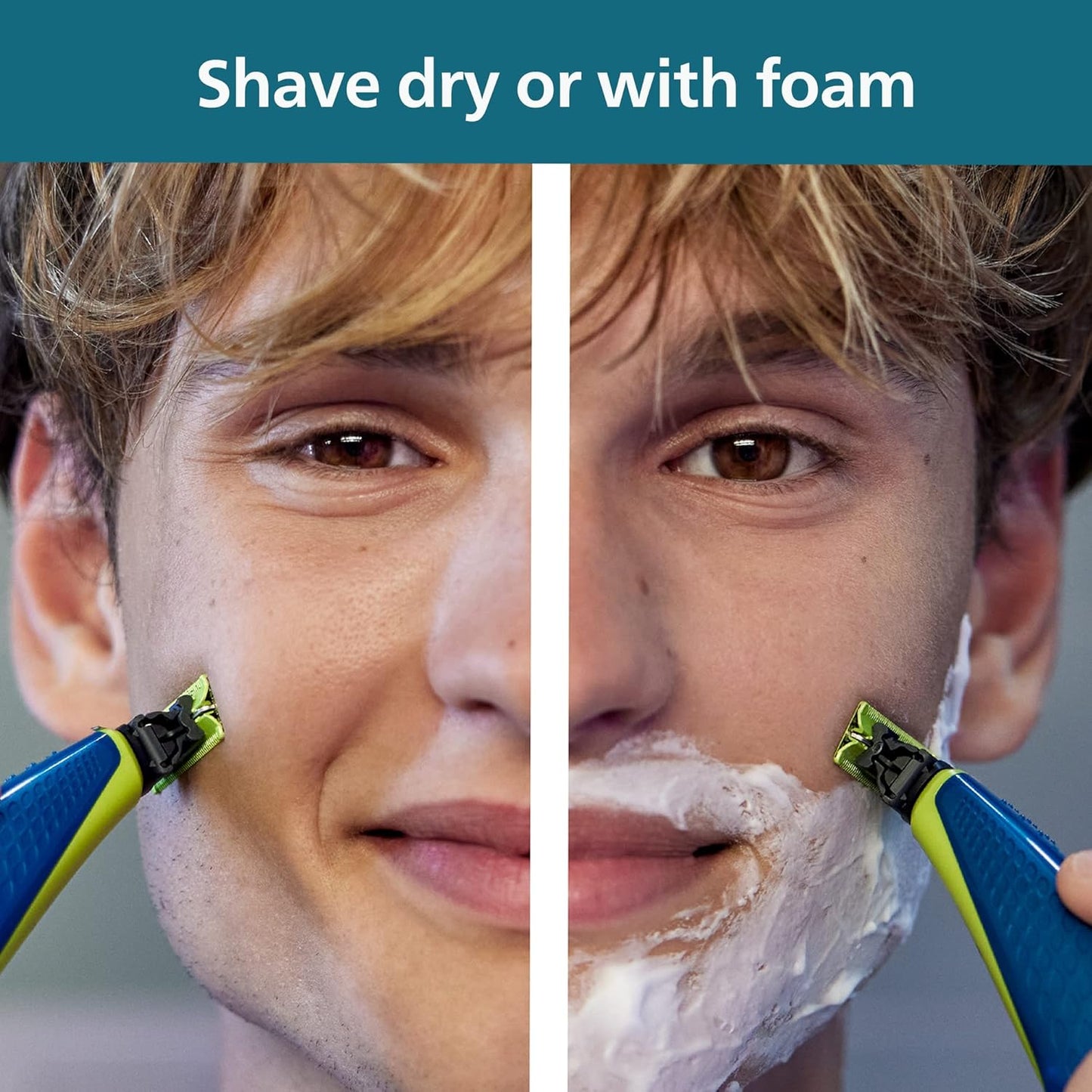 Philips Norelco OneBlade Teen Hybrid Electric Shaver - Versatile Grooming Tool for All Hair Types | Model QP2515/49
