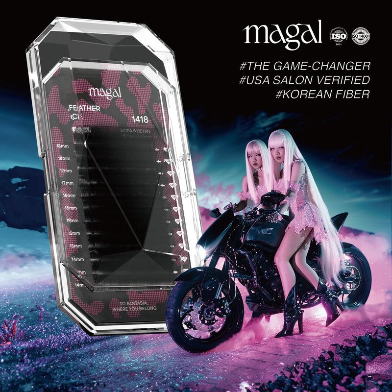MAGAL Mega Volume Classic Black Fluffy Eyelash Extensions 0.03 C/D/D+ 14-18mm Easy Fan/Silky Individual Lash/Extra Volume Professional Eyelash Tray (Classic 1418 D curl)