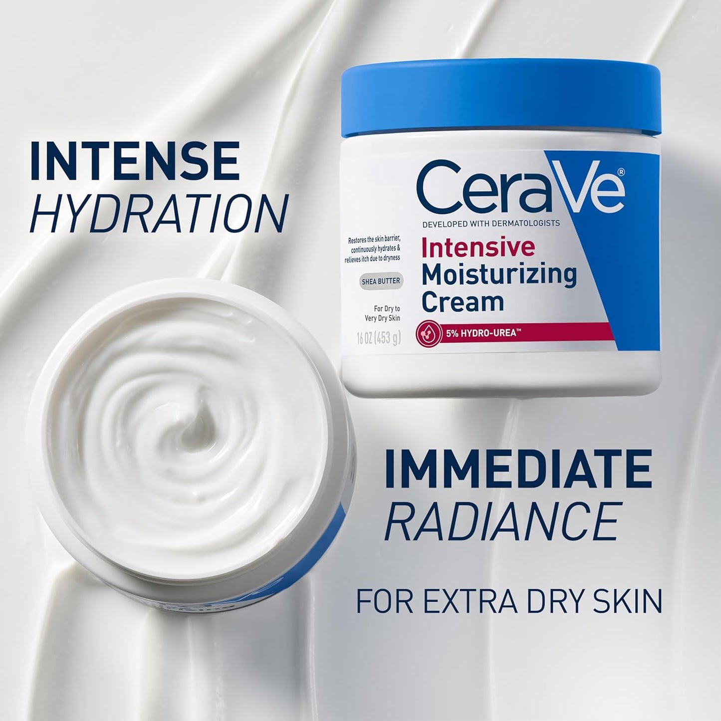 CeraVe Intensive Moisturizing Cream - Fragrance-Free Body Lotion for Extremely Dry Skin, 19oz | 72H Hydration & Skin Barrier Repair