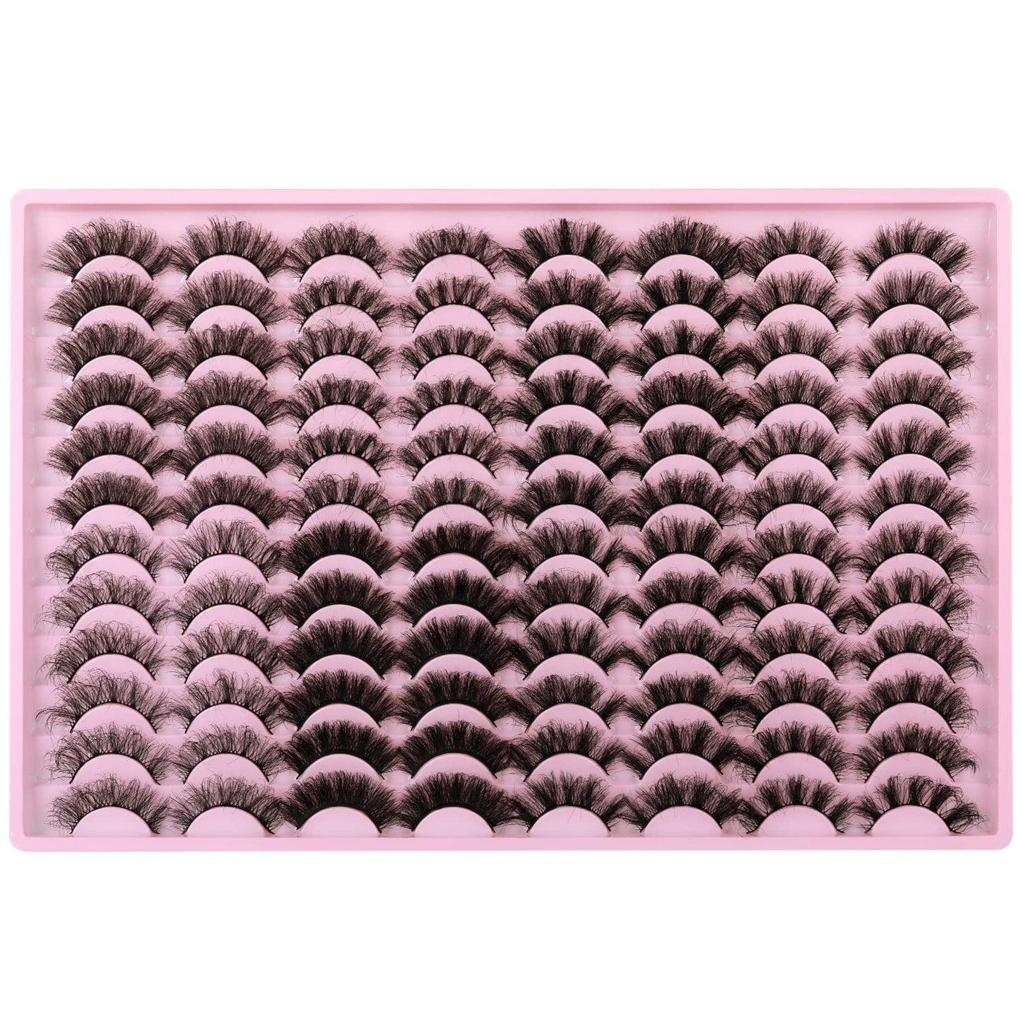 48 Pairs Mink Lashes Thick Eyelashes 8 Styles Mixed Dramatic Long Faux Mink Eye lashes Pack 10D Wholesale Luxury Soft Fake Eyelashes
