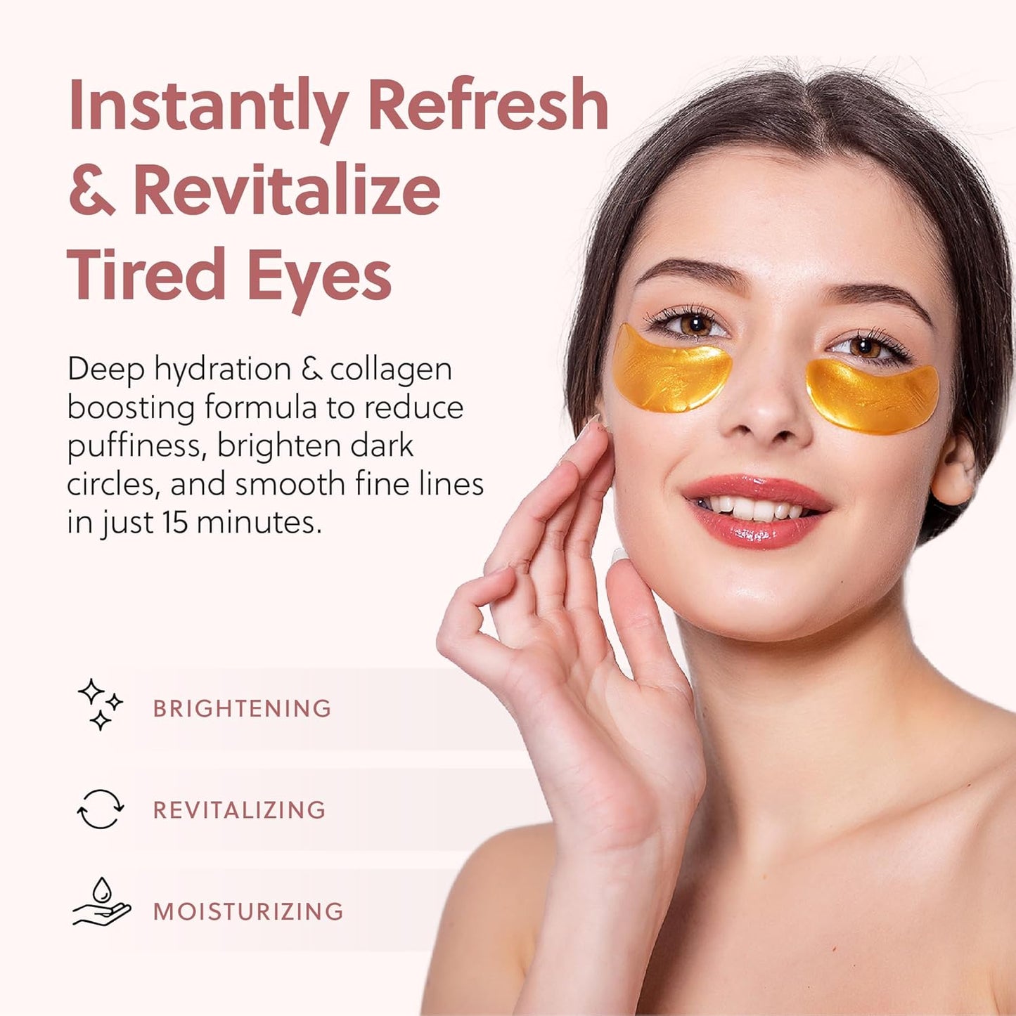 Hydrogel Eye Patches with Collagen - Depuff & Smooth Fine Lines | 20 Pairs for All Skin Types