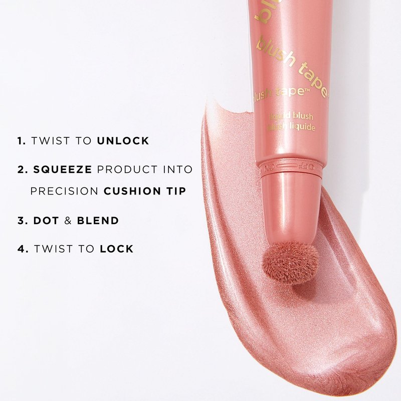tarte blush tape liquid blush – Buildable Cream Cheek Makeup, Lightweight Formula, Blurs appearance for Radiant Glow, Vegan & Cruelty-Free, full size, peach