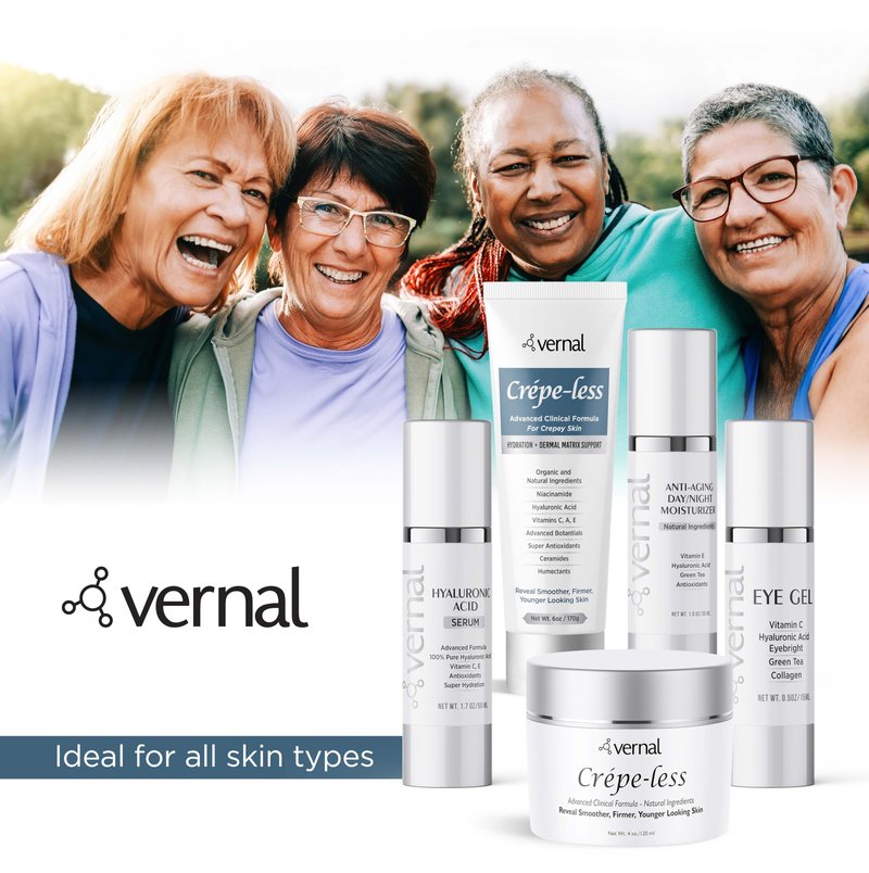 Vernal All-in-One Anti Aging Moisturizer Infused Wrinkle Smoothing Cream | Get Smoother, Firmer Luminous Looking Skin Without Injections or Fillers
