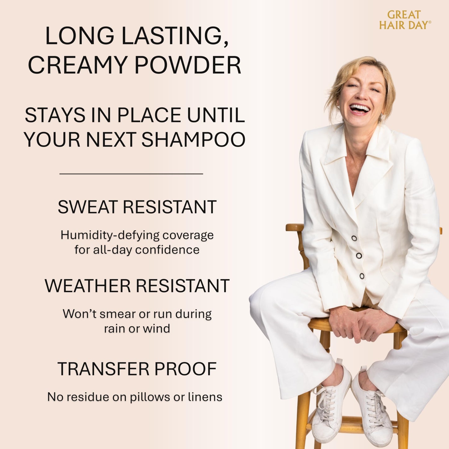 Joan Rivers Great Hair Day Root Touch Up Powder Duo - Fill-in Powder for Thicker, Fuller Looking Hair (Ash Blonde)