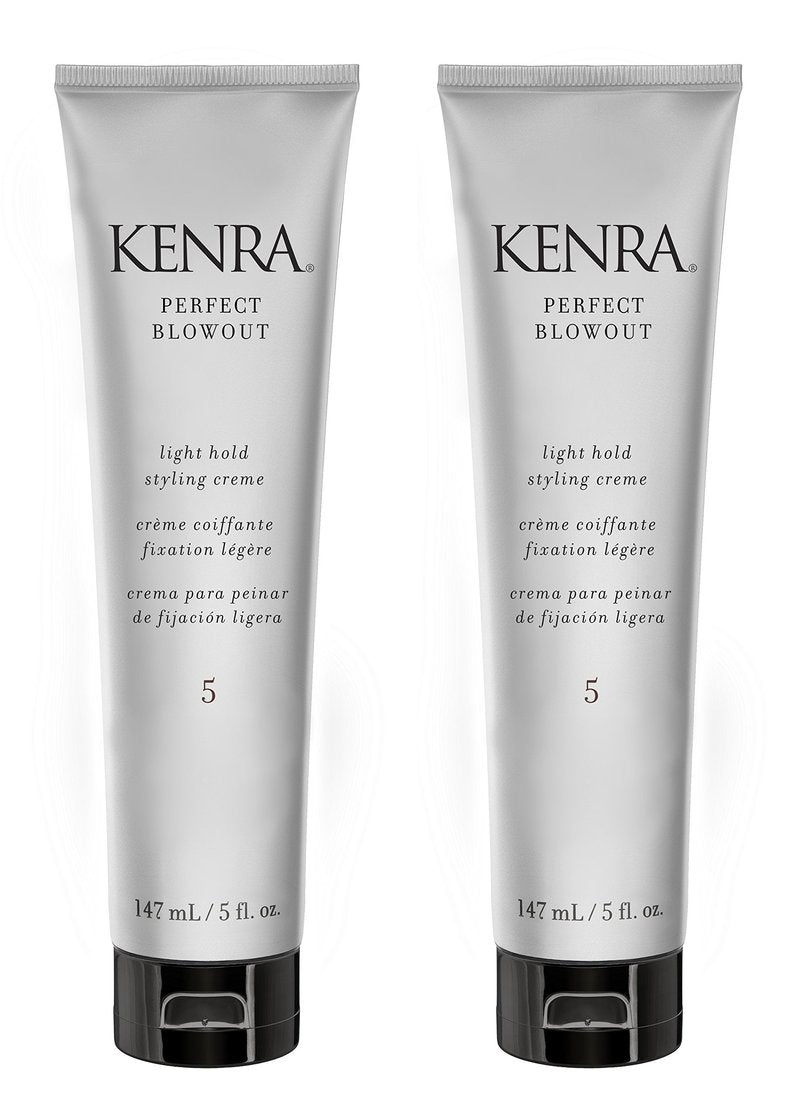 Kenra Professional Perfect Blowout 5 | Light Hold Styling Crème | Provides Thermal Protection | Increases All Over Body & Fullness | Lightweight Formula | All Hair Types | 5 fl. Oz (2-Pack)