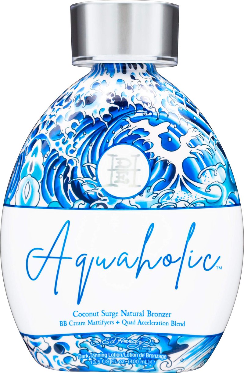 Ed Hardy Tanning Aquaholic - Coconut Surge Natural Bronzer Tanning Lotion 13.5 oz.