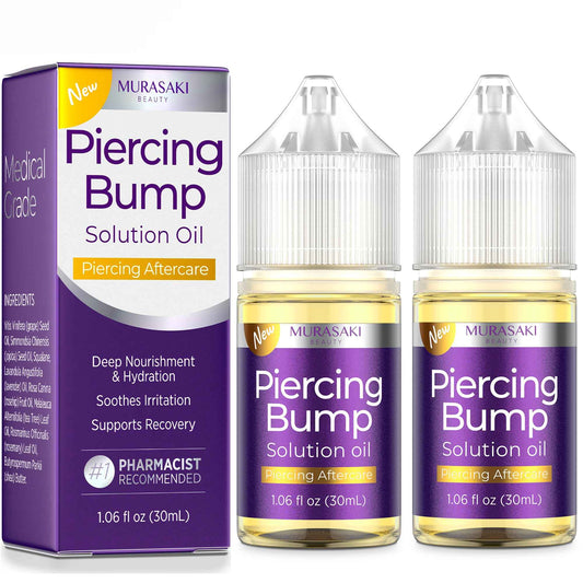 MURASAKI BEAUTY Piercing Bump Solution Oil, 1.06 fl oz, Aftercare Treatment (2 Pack)