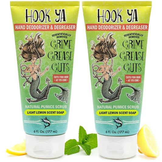 Fishing Hand Soap Fish Smell Remover and Degreaser– Fishing Tool & Essential Fishing Gear for Men – Deodorizing Hand Soap for Anglers, Mechanics, Boat Use & Outdoor Fishing Accessories – 2 Pack 12oz