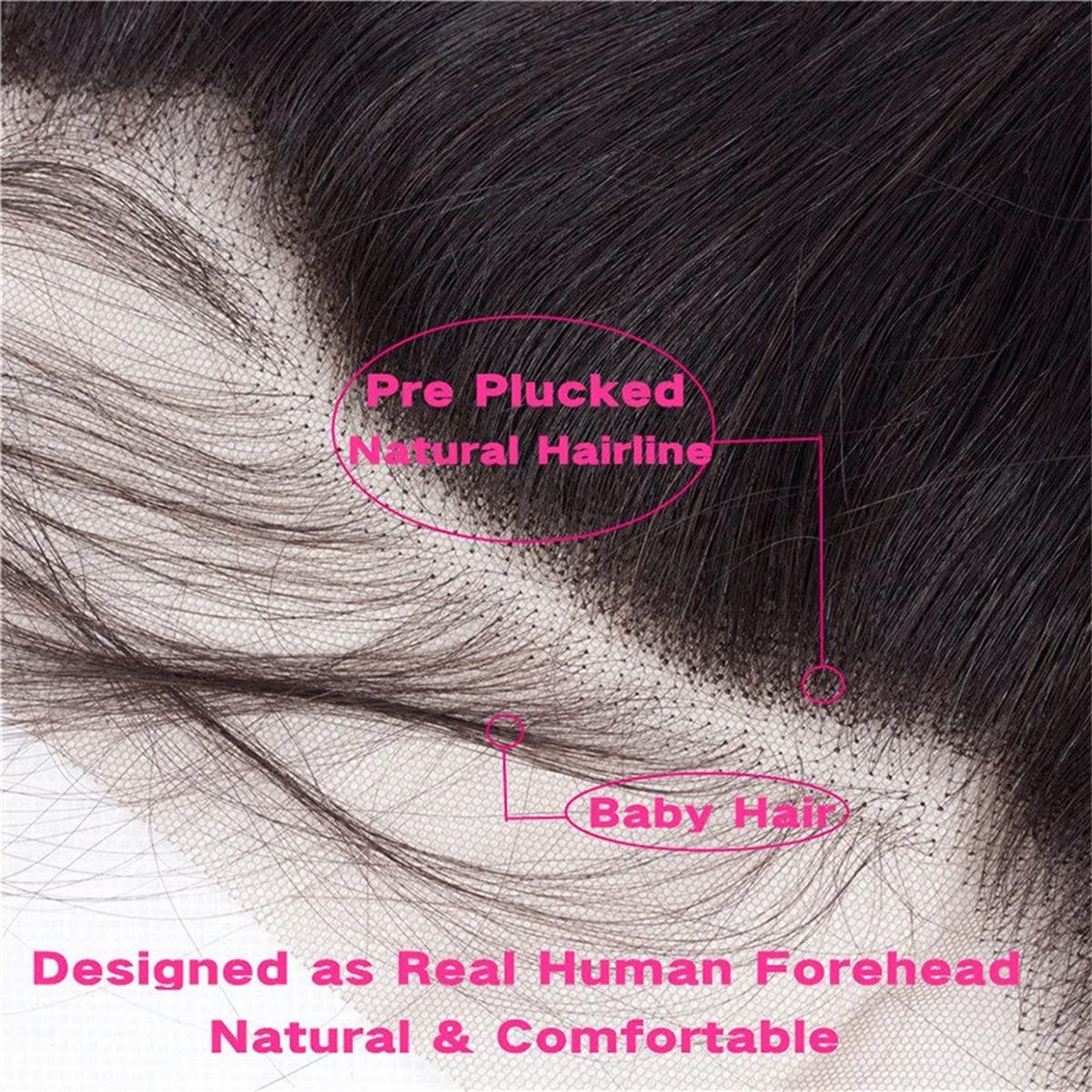 13x4 Body Wave HD Lace Frontal Human Hair 16 Inch Body Wave Ear to Ear Transparent Lace Frontal Only 100% Unprocessed Brazilian Virgin Human Hair Closure Pre Plucked with Baby Hair