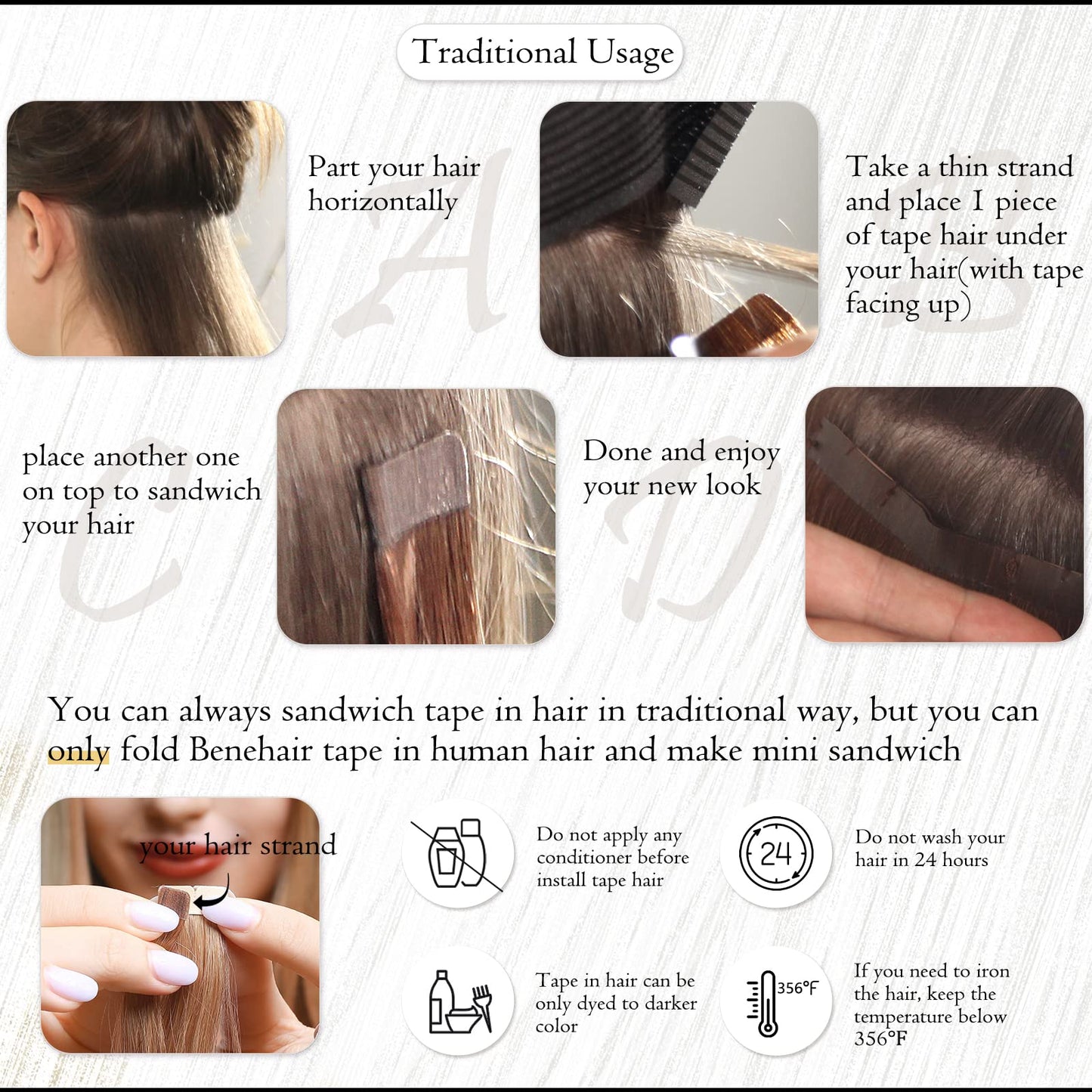 Benehair Red Tape-in Hair Extensions, 18" Human Hair, 20pcs, 50g/pack, Straight, Seamless Skin Weft, Natural, Wine Red