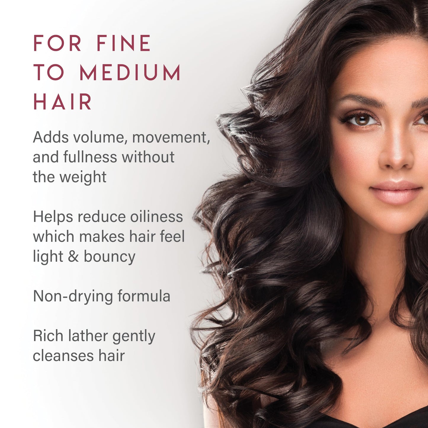 ALURAM Volumizing Shampoo, Non-Drying Gentle Cleanser Adds Body & Fullness for All Hair Types, 12 Fl Oz