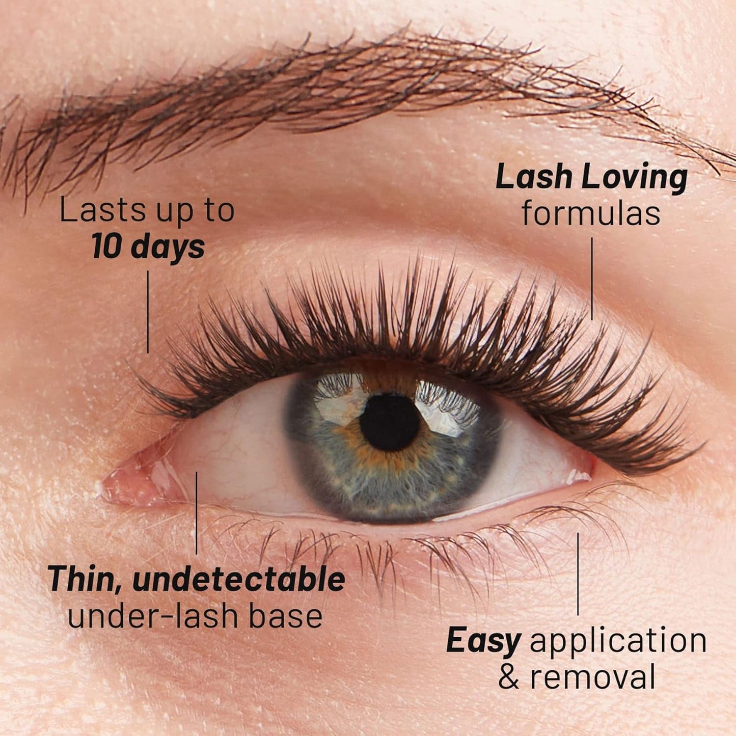 Dramatic Faux Eyelash Clusters - 12mm Volume DIY Lash Extensions | Lightweight, Lifelike & Cruelty-Free - 3 Pack