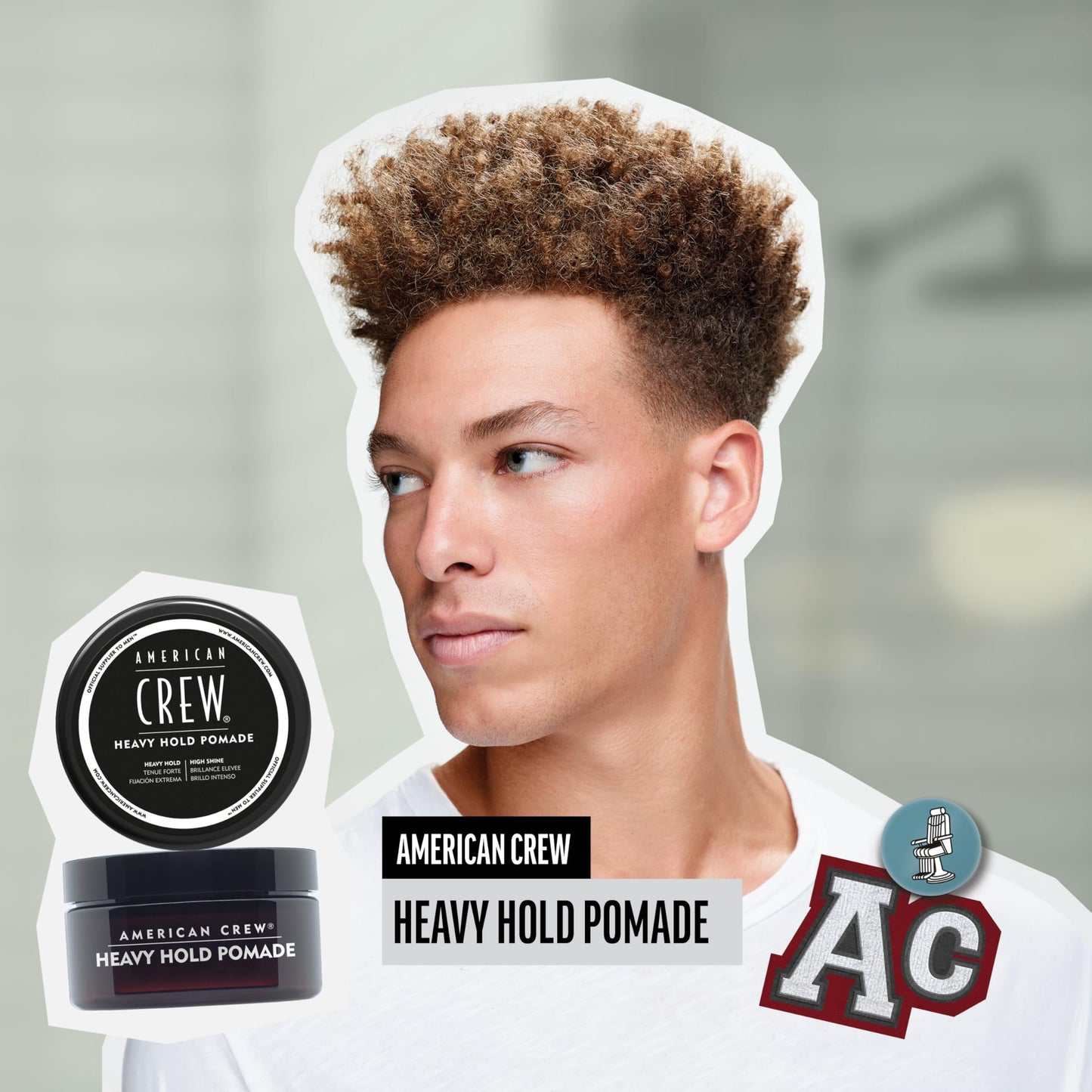 American Crew Men's Hair Pomade, Like Styling Gel with Heavy Hold & High Shine, 3 oz