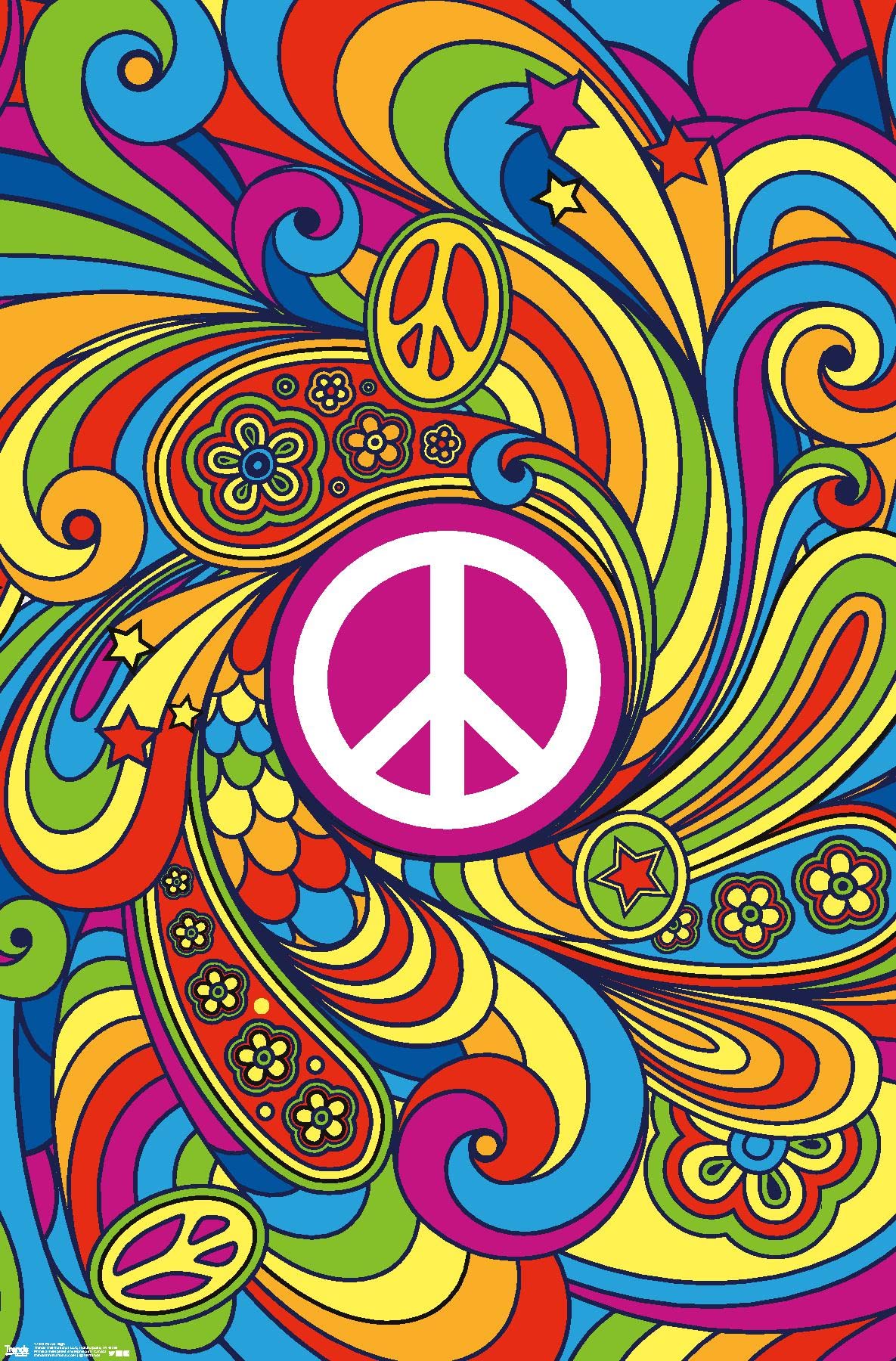 Trends International Peace Sign Wall Poster, 22.375" x 34", Unframed Version