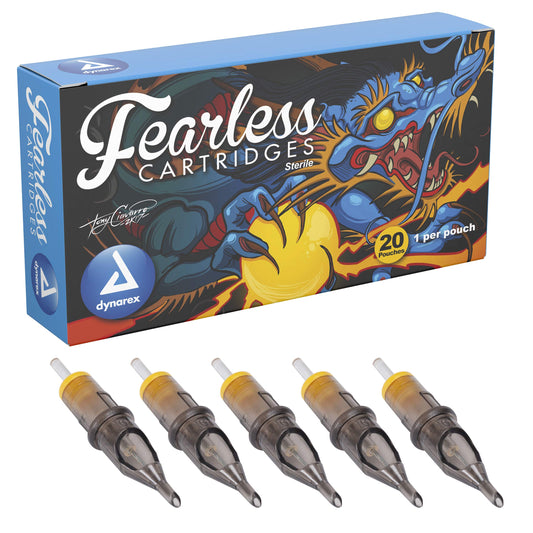 Dynarex Fearless Tattoo Cartridges Round Shader, 1207rs, 20 Count