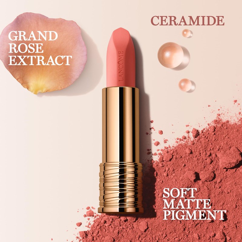 Lancôme L'Absolu Rouge Intimatte Hydrating Matte Lipstick - Buildable & Lightweight Formula with a Soft Matte Finish - Up To 24HR Comfort - 210 Unspoken Feelings