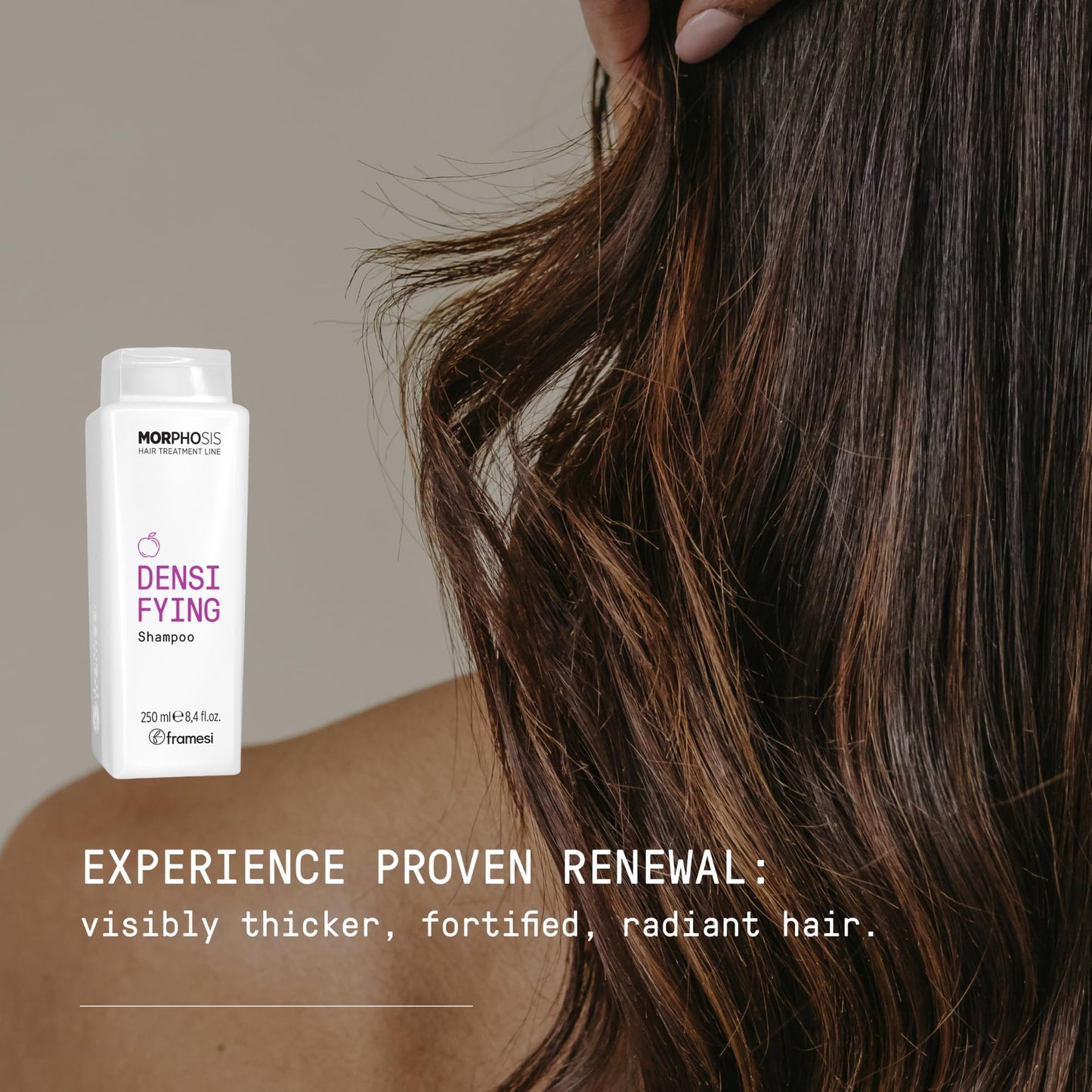 Framesi Morphosis Densifying Shampoo - Volumizing Shampoo for Thinning Hair - Sensitive Scalp Shampoo - Helps Improve Hair Resilience - Strengthening with Tri-C-Peptides - Sulfate Free (33.8 Fl Oz)