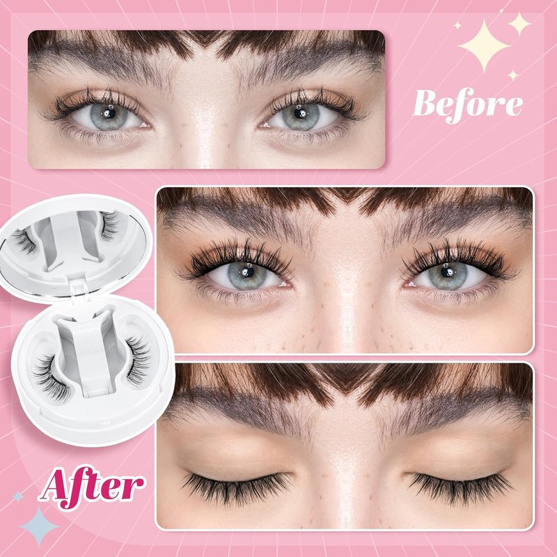 Magnetic Eyelashes - Soft Reusable Lashes with Applicator | Waterproof & Easy to Wear (1 Pair, Frisky)