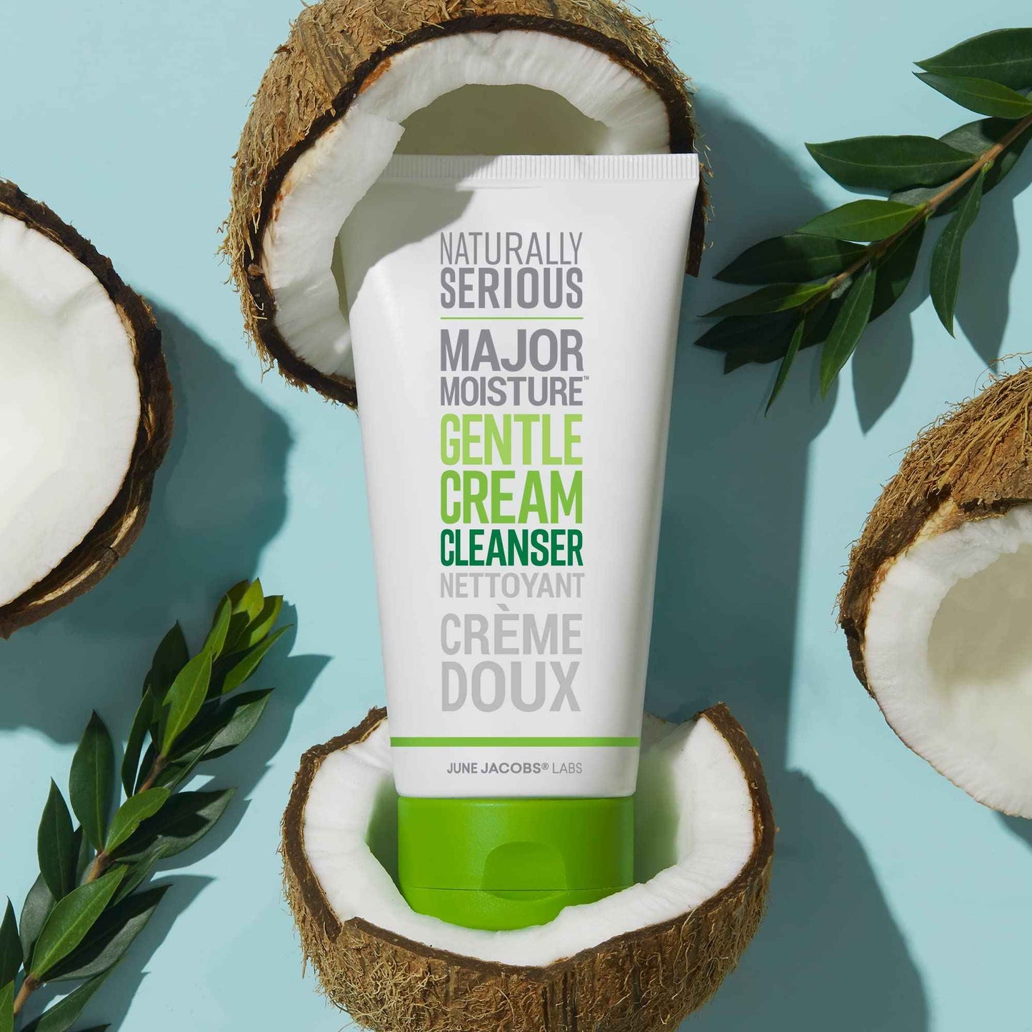 Naturally Serious | Major Moisture Gentle Cream Cleanser, Hydrating Cleanser with Coconut Oil, Makeup-Removing Cleanser, Vegetarian Skincare, Cruelty-Free Skincare