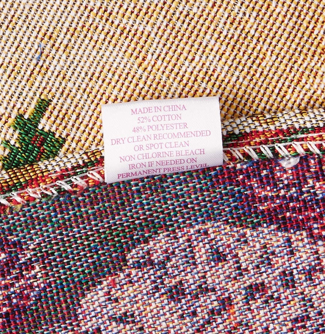 Violet Linen Decorative Christmas Poinsettias Candles Design Tapestry 13" X 19" Placemats - Set of 4