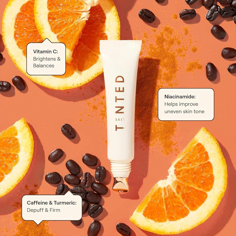 Brightening Eye Cream - Hydrating Superhue Formula with Niacinamide & Vitamin C - 0.5 fl oz | Cooling Applicator