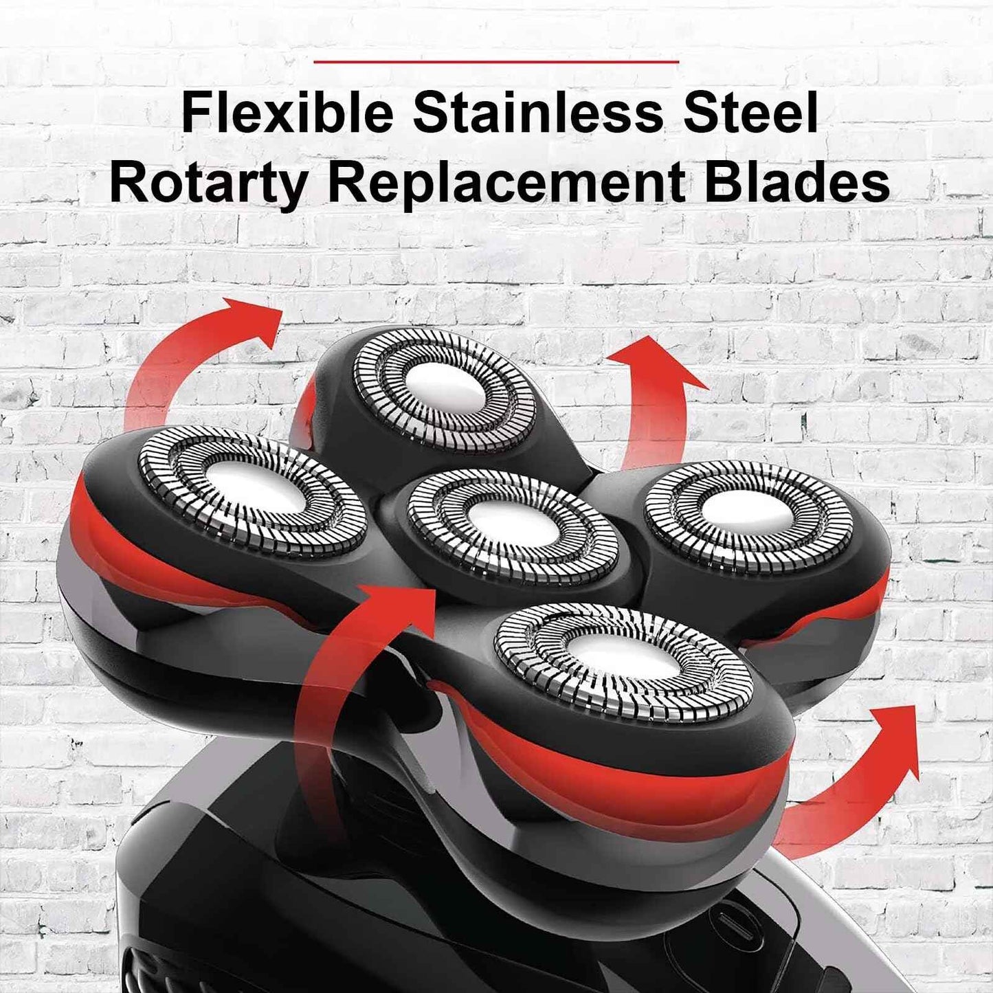 2 Pack Shaver Replacement Blades for Fre*bi*d Bald Men Head Shaver Kit, 5 Blades Head Shaver Replacement Heads,Head and Face Electric Razor Shaver Heads