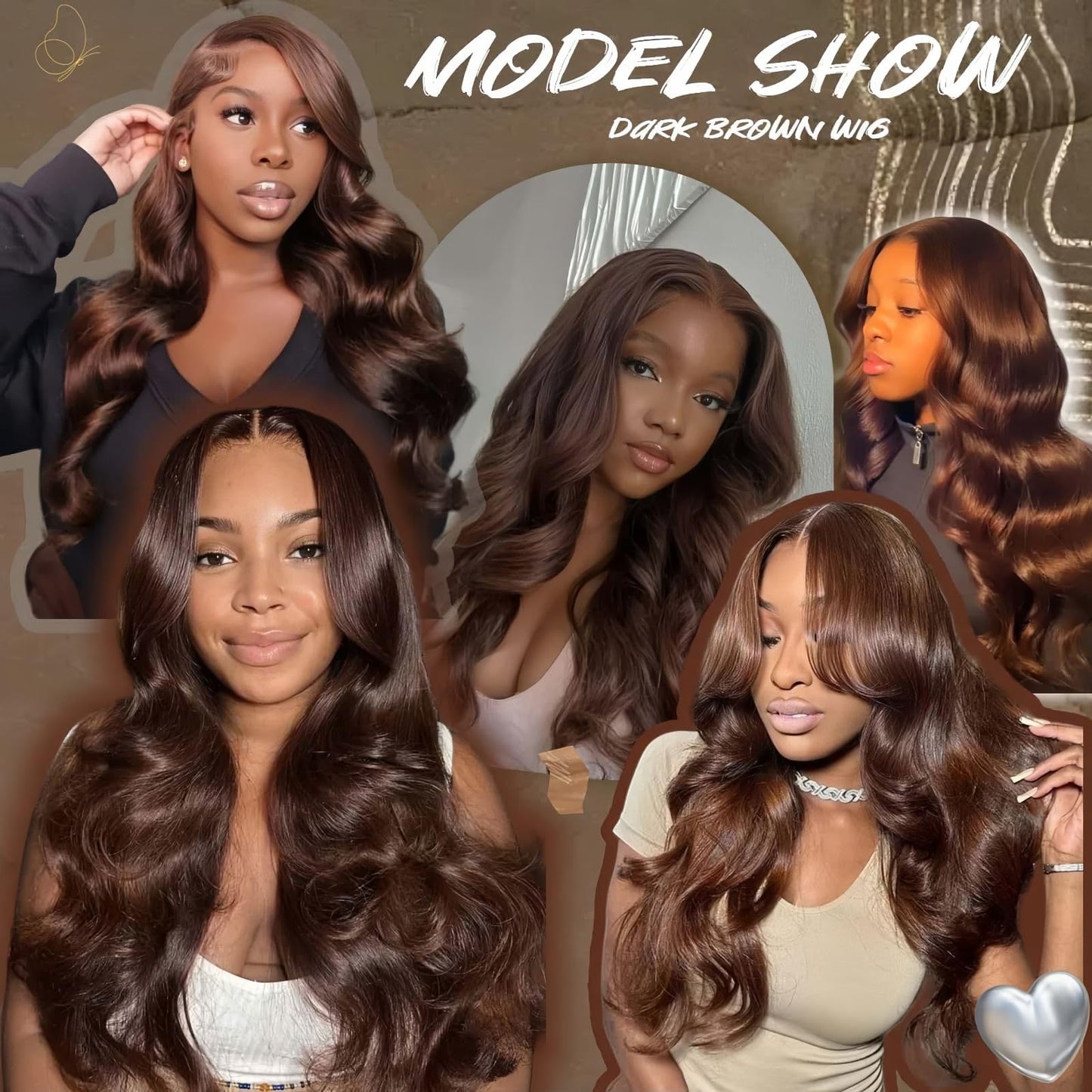 florrhair Natural Black 13×6 Lace Front Wig, 26 Inch HD Lace frontal Wavy Glueless Wigs,Synthetic Body Wavy Pre Plucked Wig with Baby Hair for Women Daily Party Use,Heat Resistant Fiber Wig