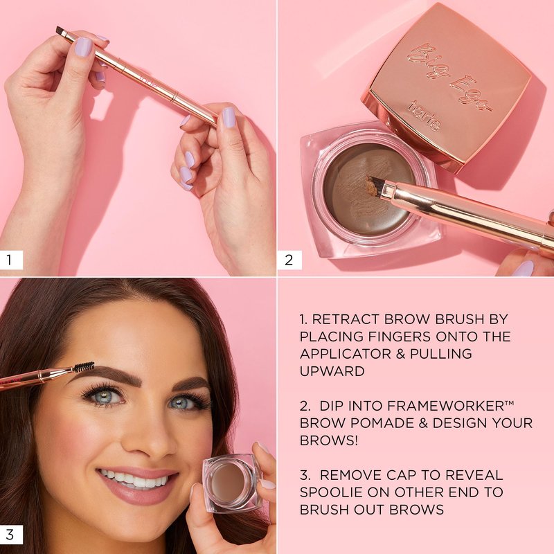 tarte big ego frameworker brow pomade – Creamy Pigmented Eyebrow Gel to Sculpt & Fill with Waterproof, Smudgeproof, Sweatproof Longwear Formula, Vegan & Cruelty-Free, full size, ash blonde